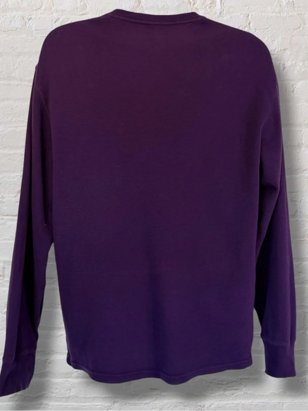Polo Ralph Lauren XL Purple Waffle Knit Thermal Shirt Long Sleeve Pony Logo